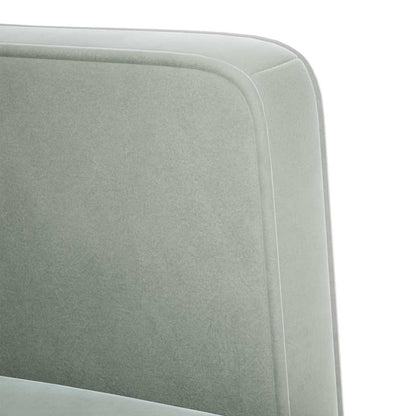 Divano Divanetto Grigio Chiaro 111 cm in Velluto