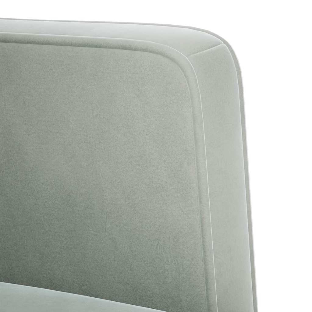 Divano Divanetto Grigio Chiaro 111 cm in Velluto