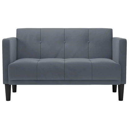 Divano Divanetto Grigio Scuro 111 cm in Velluto