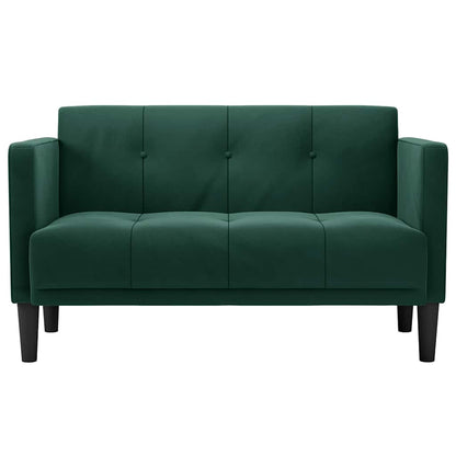 Divano Divanetto Verde Scuro 111 cm in Velluto