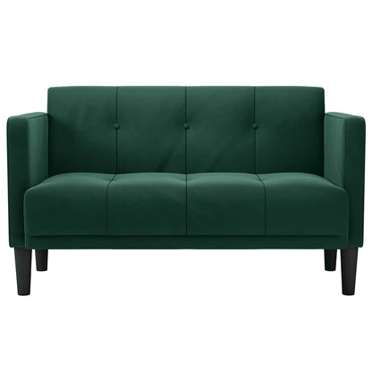 Divano Divanetto Verde Scuro 111 cm in Velluto