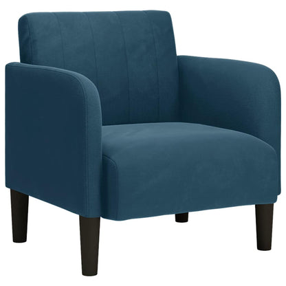 Divano Sedia con Braccioli Blu 54 cm in Velluto