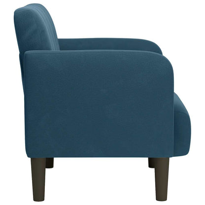Divano Sedia con Braccioli Blu 54 cm in Velluto