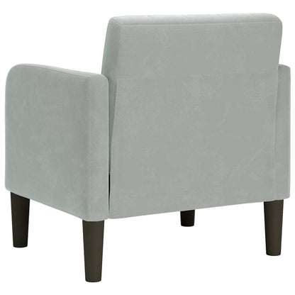 Divano Sedia con Braccioli Grigio Chiaro 54 cm in Velluto | homemem39