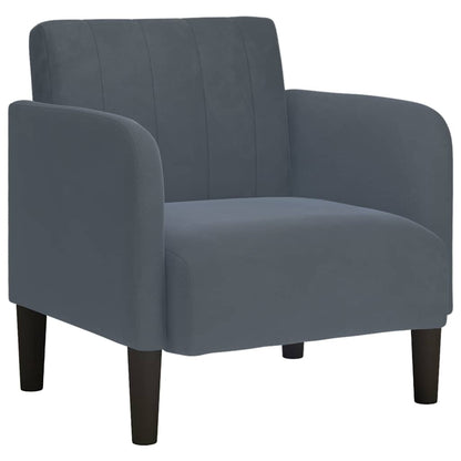 Divano Sedia con Braccioli Grigio Scuro 54 cm in Velluto | homemem39