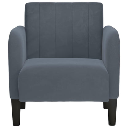Divano Sedia con Braccioli Grigio Scuro 54 cm in Velluto | homemem39