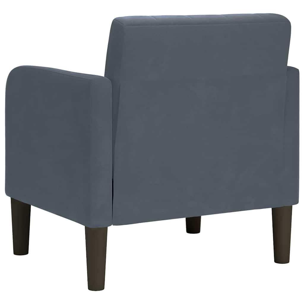 Divano Sedia con Braccioli Grigio Scuro 54 cm in Velluto | homemem39