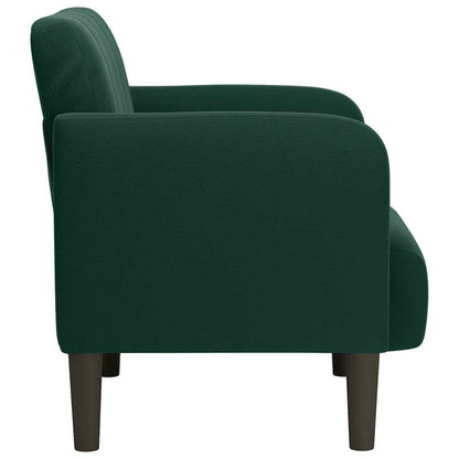 Divano Sedia con Braccioli Verde Scuro 54 cm in Velluto