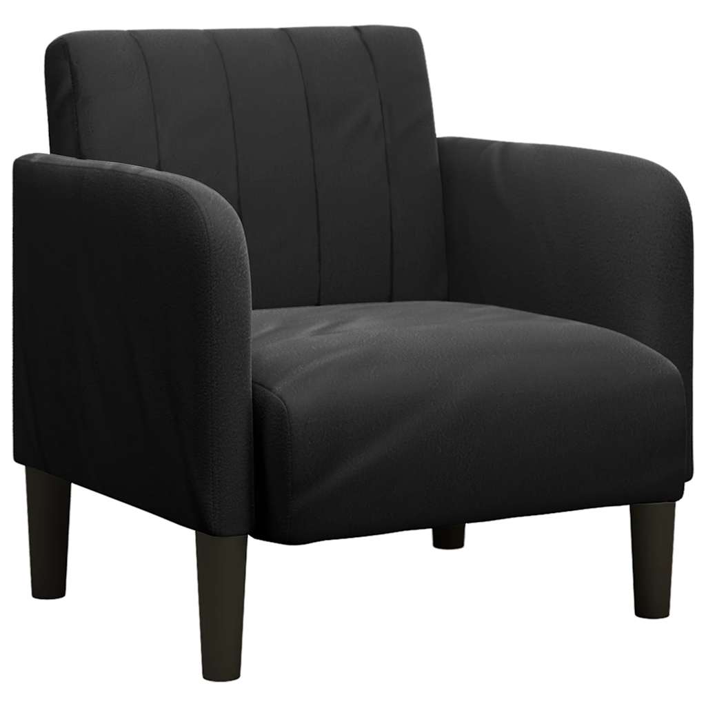 Divano Sedia con Braccioli Nero 54 cm in Velluto | homemem39