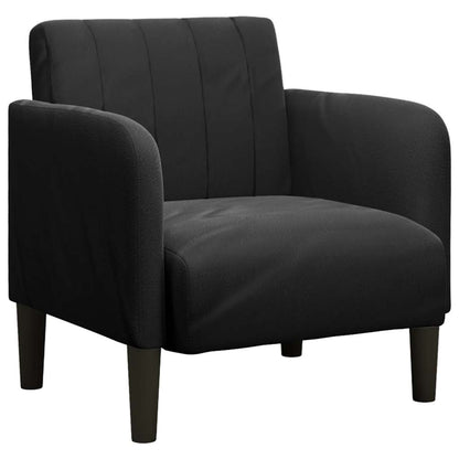 Divano Sedia con Braccioli Nero 54 cm in Velluto | homemem39