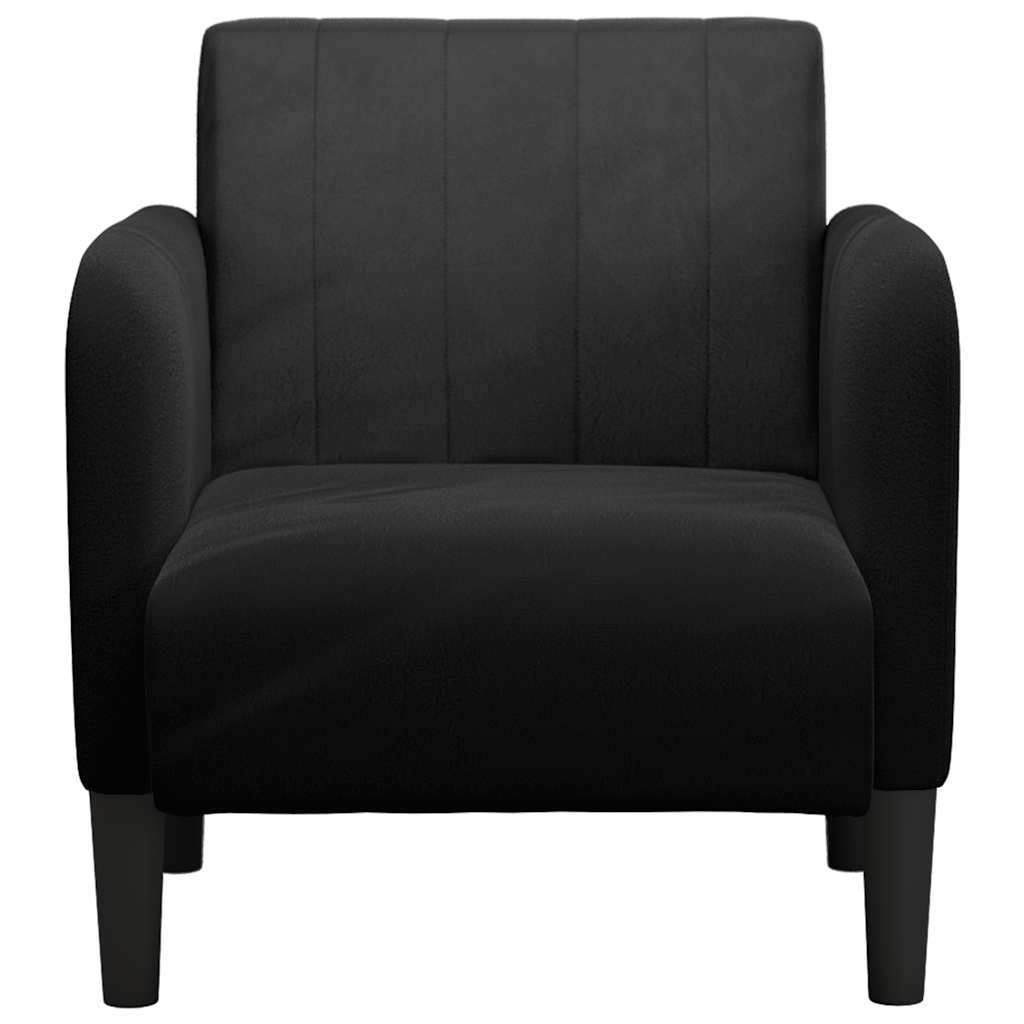 Divano Sedia con Braccioli Nero 54 cm in Velluto | homemem39