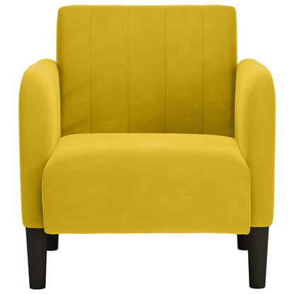 Divano Sedia con Braccioli Giallo 54 cm in Velluto | homemem39