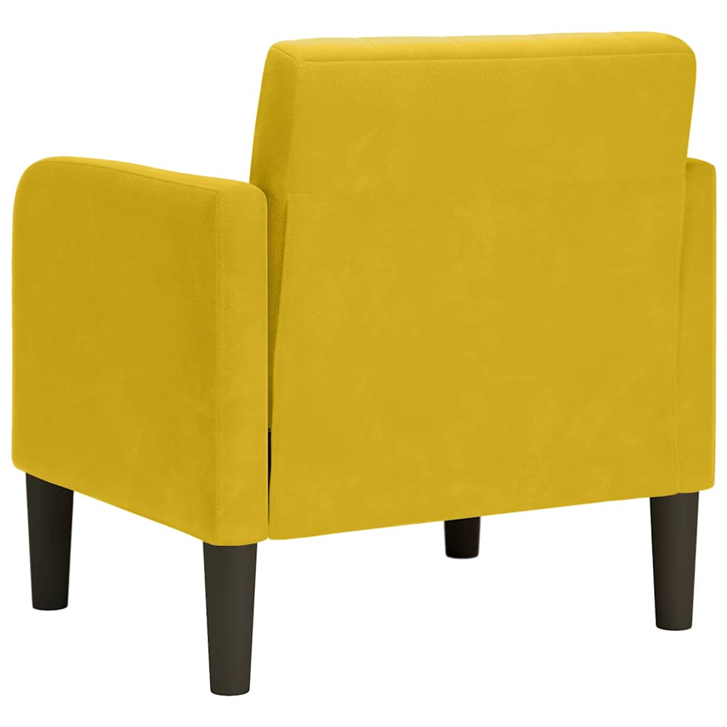 Divano Sedia con Braccioli Giallo 54 cm in Velluto | homemem39