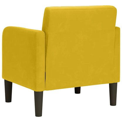 Divano Sedia con Braccioli Giallo 54 cm in Velluto | homemem39
