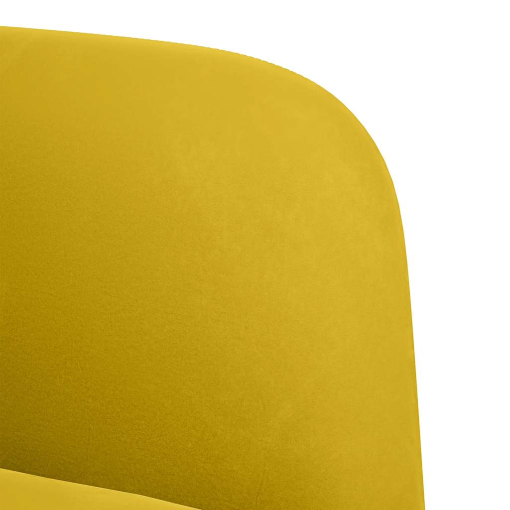 Divano Sedia con Braccioli Giallo 54 cm in Velluto | homemem39