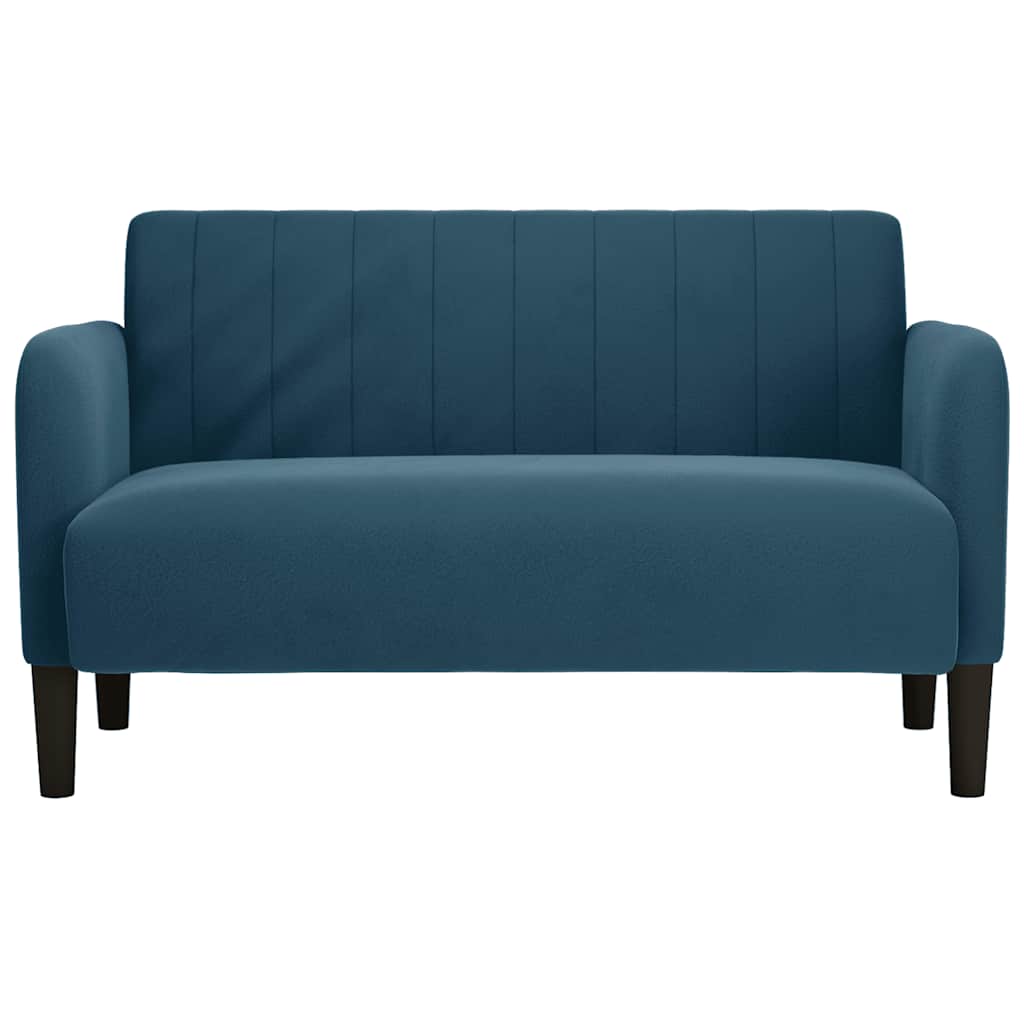 Divano Divanetto Blu 109 cm in Velluto