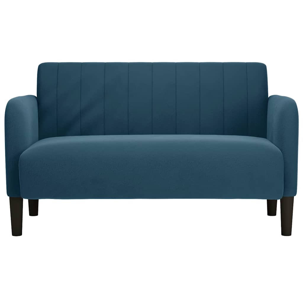 Divano Divanetto Blu 109 cm in Velluto