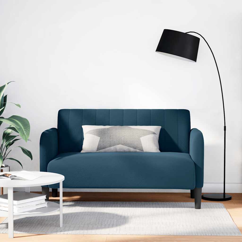 Divano Divanetto Blu 109 cm in Velluto