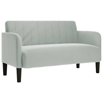 Divano Divanetto Grigio Chiaro 109 cm in Velluto
