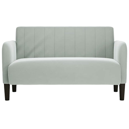 Divano Divanetto Grigio Chiaro 109 cm in Velluto