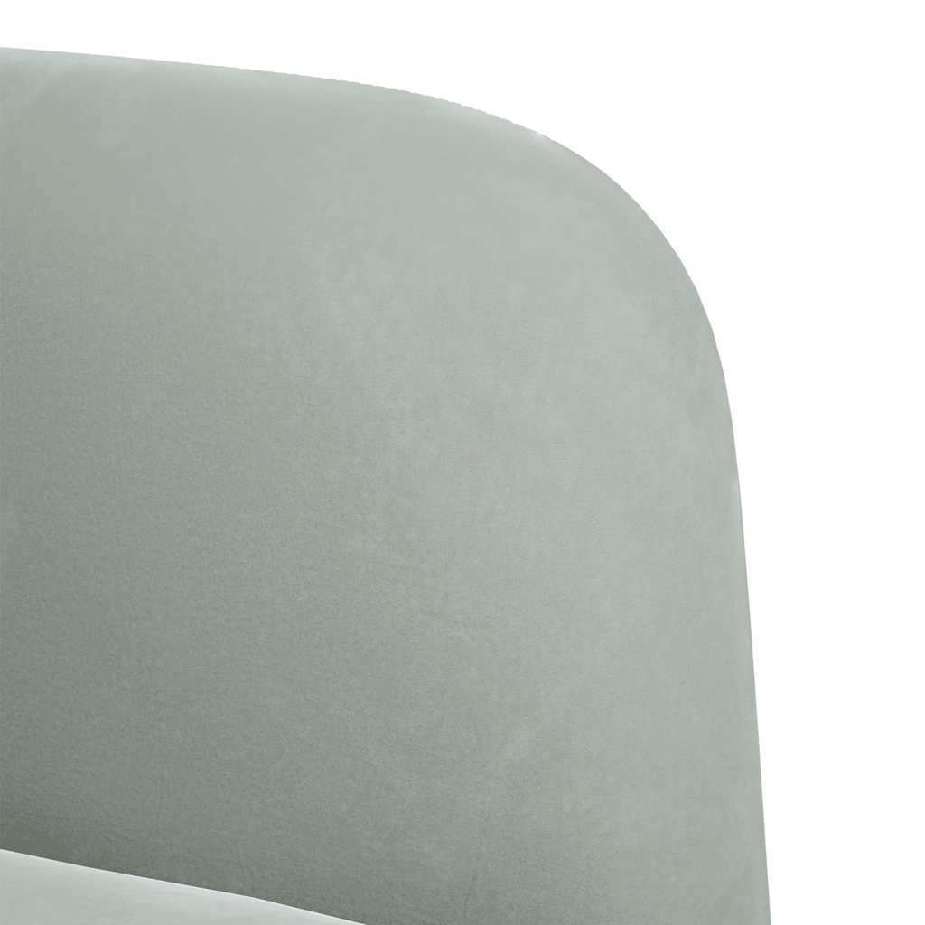 Divano Divanetto Grigio Chiaro 109 cm in Velluto