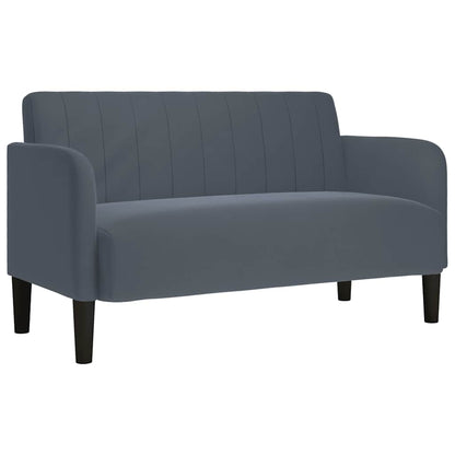 Divano Divanetto Grigio Scuro 109 cm in Velluto
