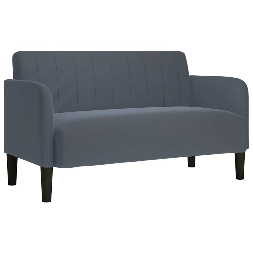 Divano Divanetto Grigio Scuro 109 cm in Velluto
