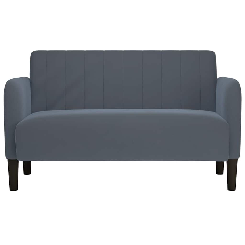 Divano Divanetto Grigio Scuro 109 cm in Velluto