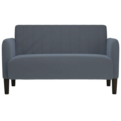 Divano Divanetto Grigio Scuro 109 cm in Velluto