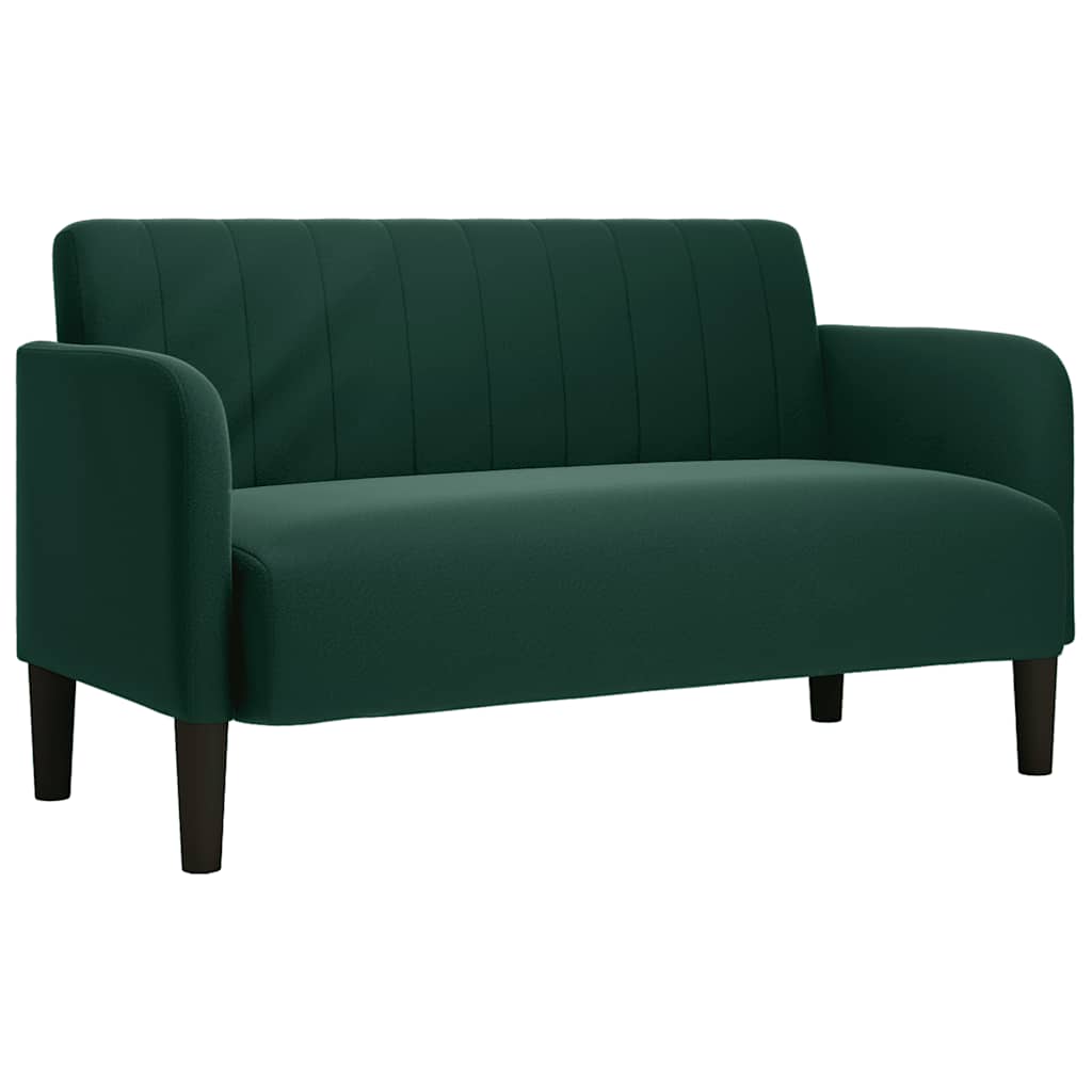 Divano Divanetto Verde Scuro 109 cm Velluto