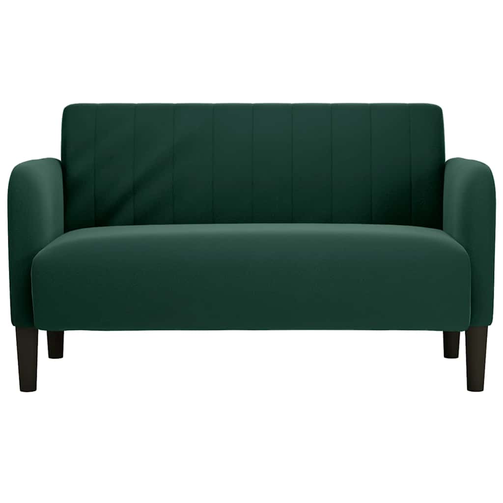 Divano Divanetto Verde Scuro 109 cm Velluto