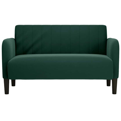 Divano Divanetto Verde Scuro 109 cm Velluto