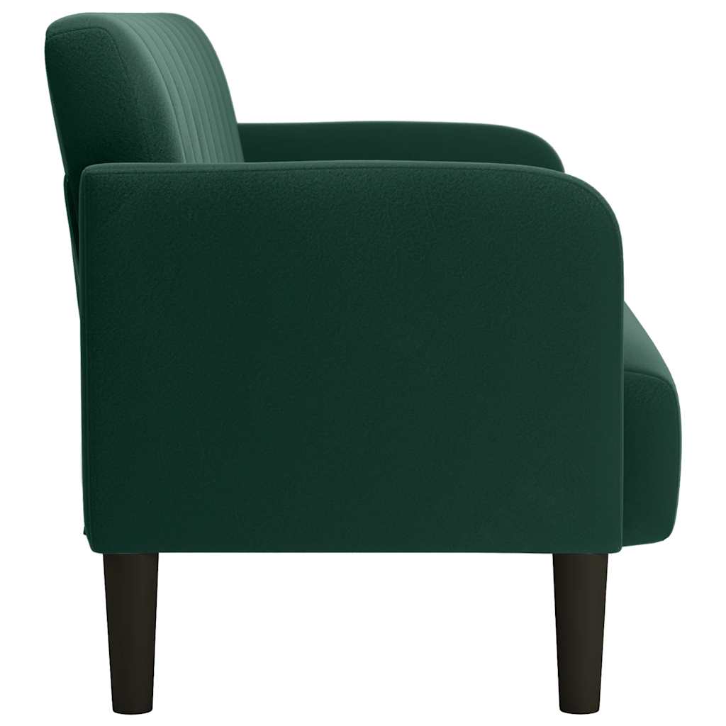 Divano Divanetto Verde Scuro 109 cm Velluto