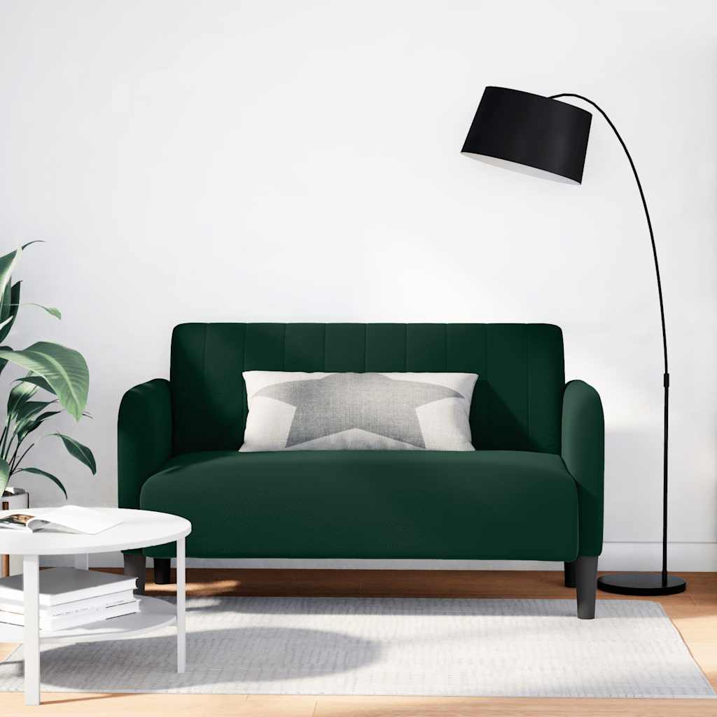 Divano Divanetto Verde Scuro 109 cm Velluto
