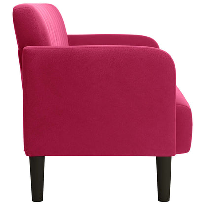 Divano Divanetto Rosso Vino 109 cm in Velluto