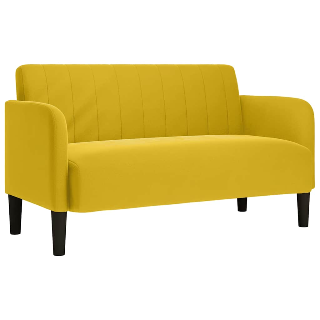 Divano Divanetto Giallo 109 cm in Velluto