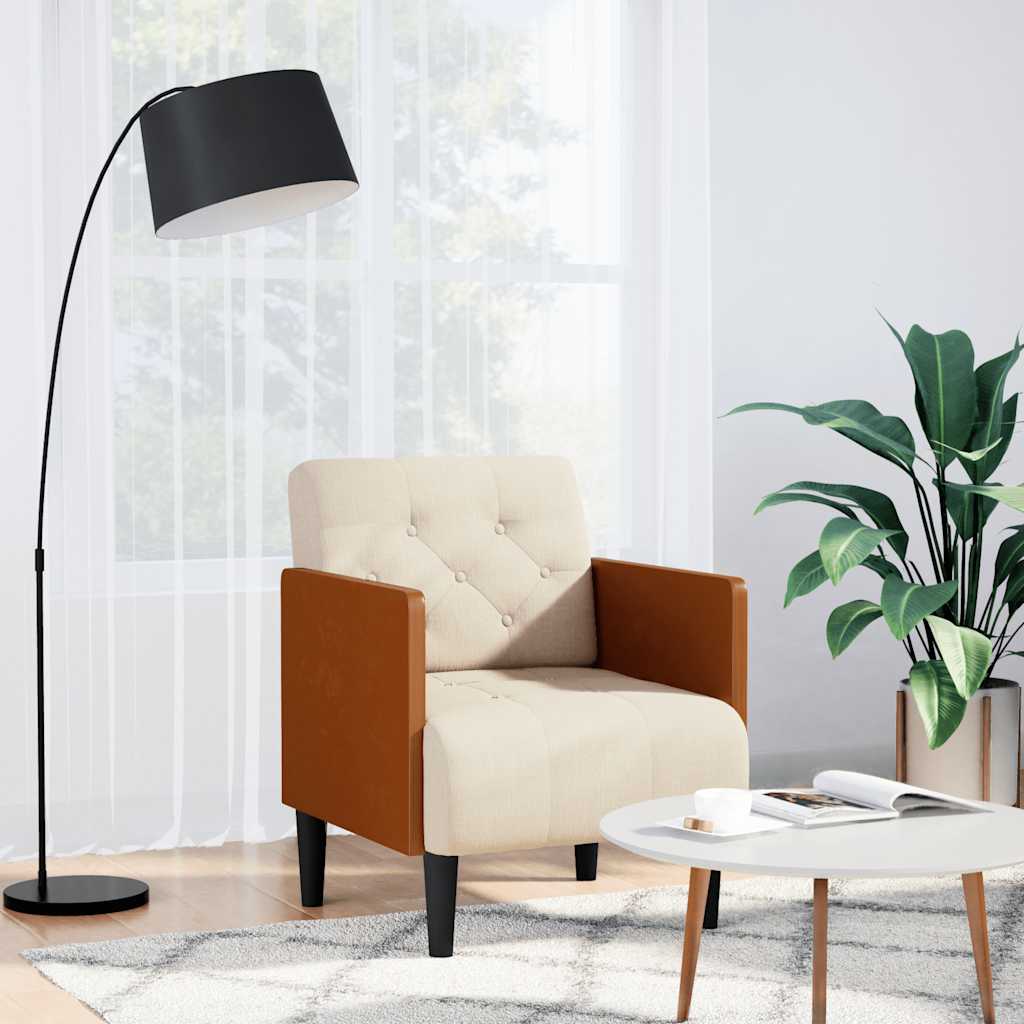 Divano Sedia con Braccioli 55 cm Lino - homemem39