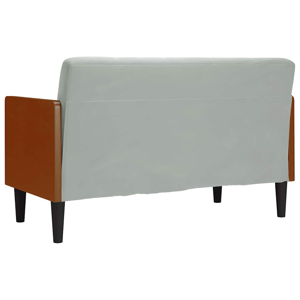 Divano Divanetto con Cuscini Bolster Grigio Chiaro 110 cm | homemem39