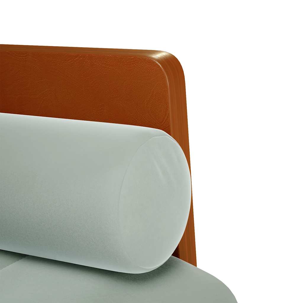 Divano Divanetto con Cuscini Bolster Grigio Chiaro 110 cm | homemem39