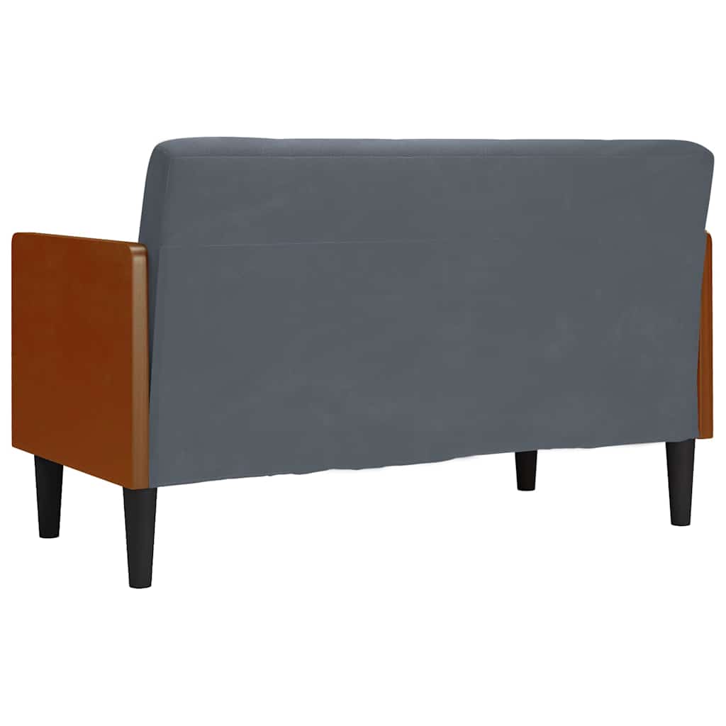 Divano Divanetto con Cuscini Bolster Grigio Scuro 110 cm | homemem39