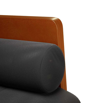 Divano Divanetto con Cuscini Bolster Nero 110 cm Velluto | homemem39