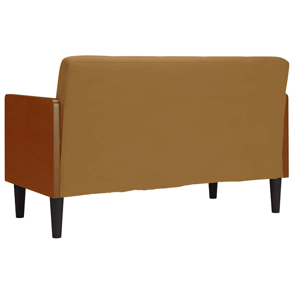 Divano Divanetto con Cuscini Bolster Marrone 110 cm Velluto | homemem39