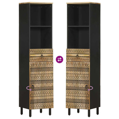 Mobile da Bagno 38x33,5x160 cm in Legno Massello di Mango | homemem39