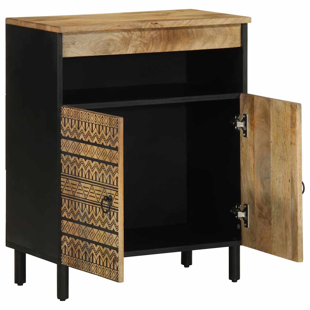 Credenza 60x33,5x75 cm in Legno Massello di Mango Grezzo | homemem39