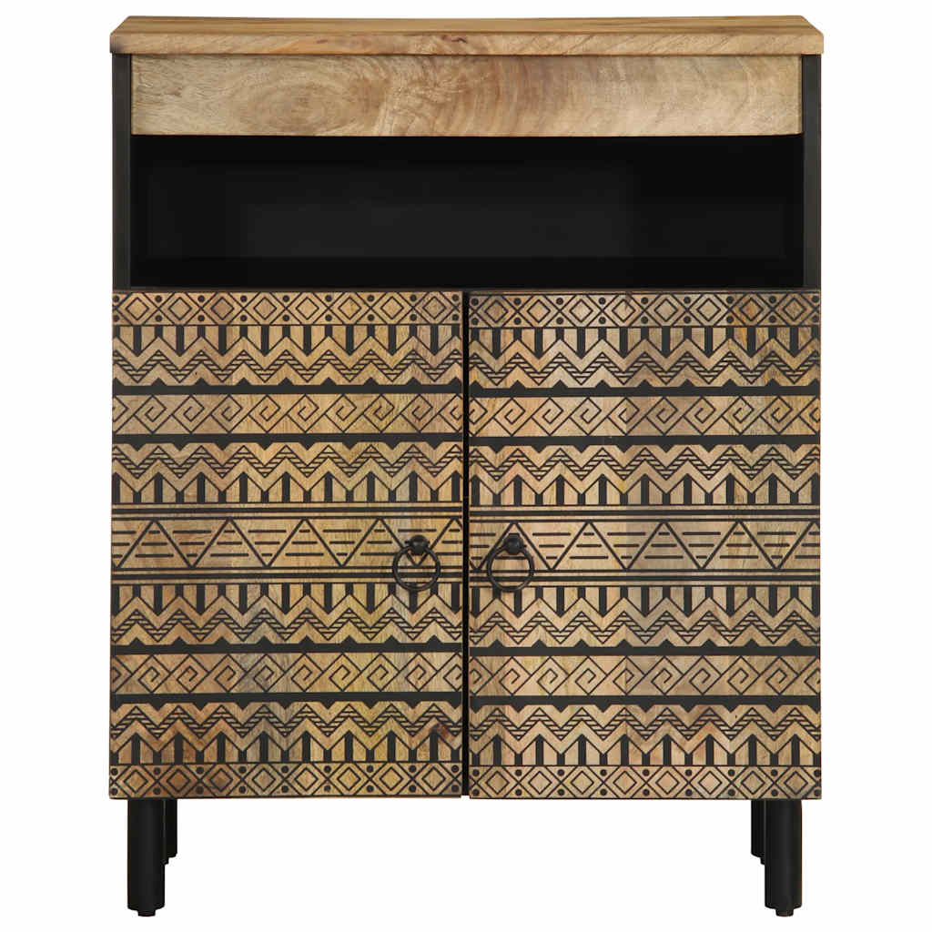 Credenza 60x33,5x75 cm in Legno Massello di Mango Grezzo | homemem39