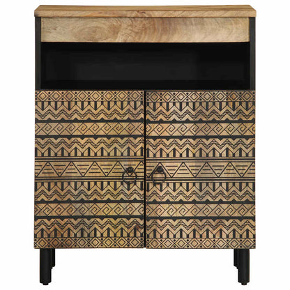 Credenza 60x33,5x75 cm in Legno Massello di Mango Grezzo | homemem39