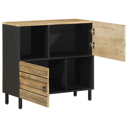 Credenza 80x33,5x75 cm in Legno Massello di Mango Grezzo - homemem39