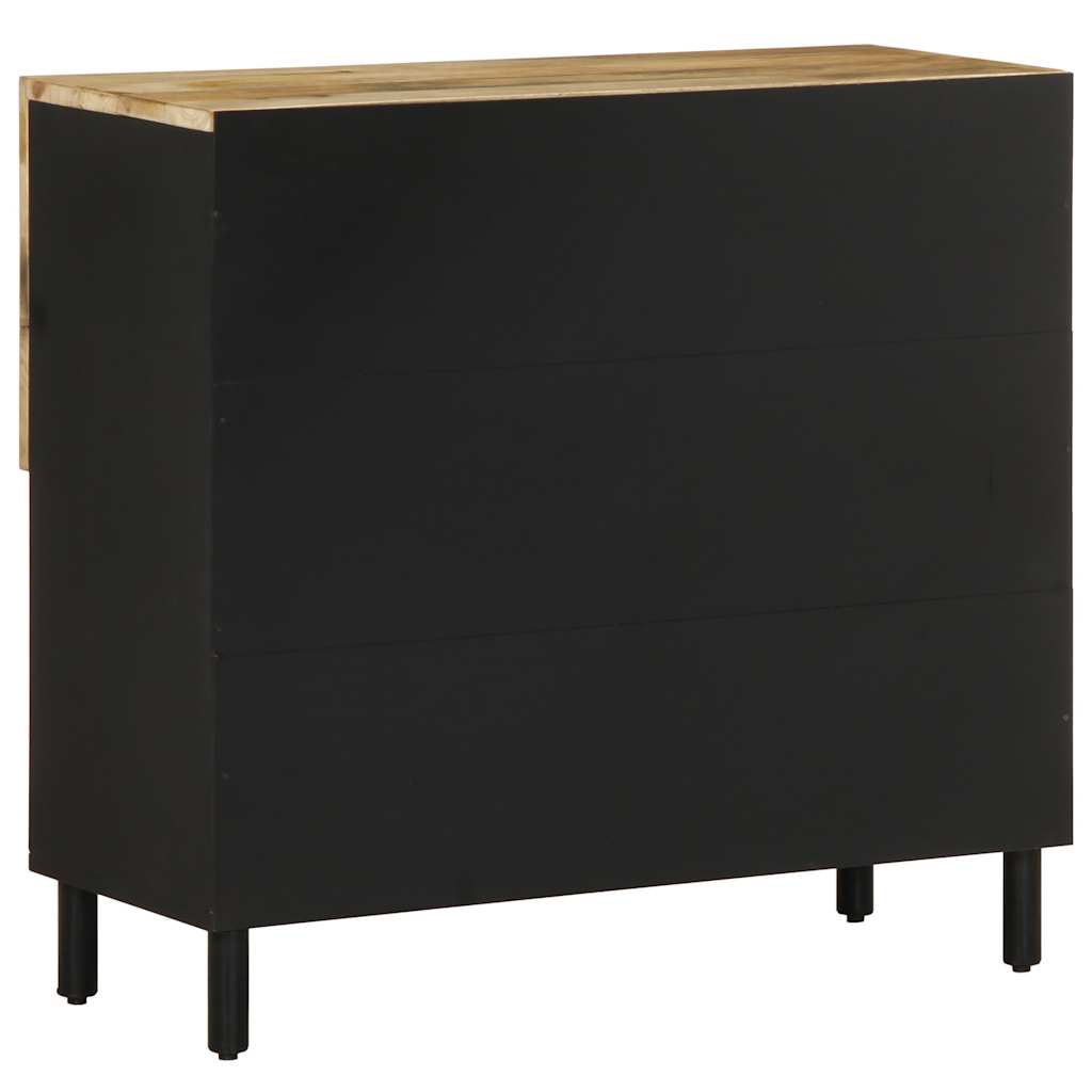 Credenza 80x33,5x75 cm in Legno Massello di Mango Grezzo - homemem39