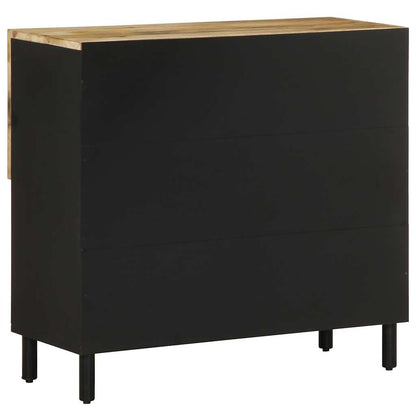Credenza 80x33,5x75 cm in Legno Massello di Mango Grezzo - homemem39