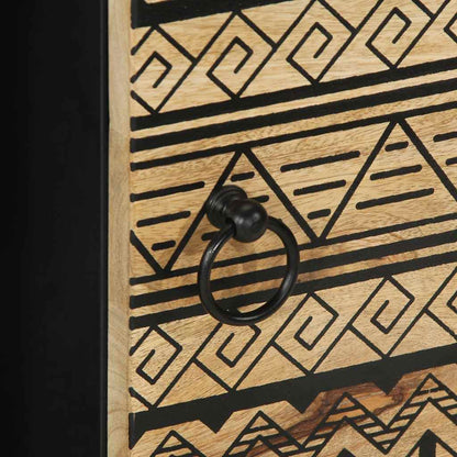 Credenza 80x33,5x75 cm in Legno Massello di Mango Grezzo - homemem39